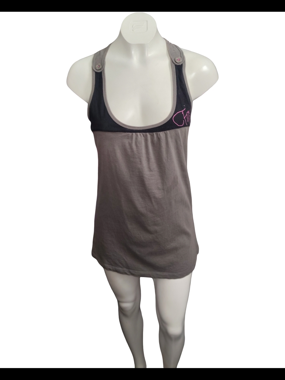 Fox XL Neutral Taupe Grey Crewneck Tee with Fox Head Tag